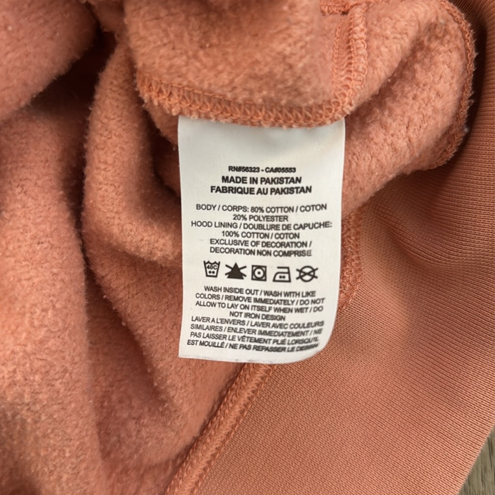 Nike Pink Quartz/ White Hoodie with 'Just Do It' Slogan Size Medium - Picture 9 of 10